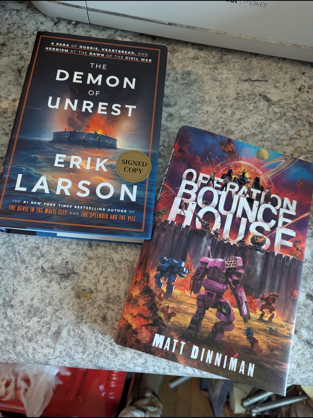The Broken Binding Edition of Operation Bounce House. Hand signed.